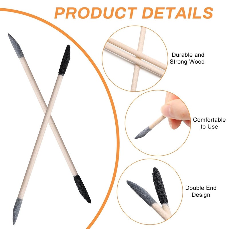 Coolrunner 20 Pcs Sanding Stick Double End Matchsticks Sanding Twigs 5.4Inch Sanding Twigs Fine Detailing for Plastic Models Wood Hobby, 150/280 Grit (20) - Image 2